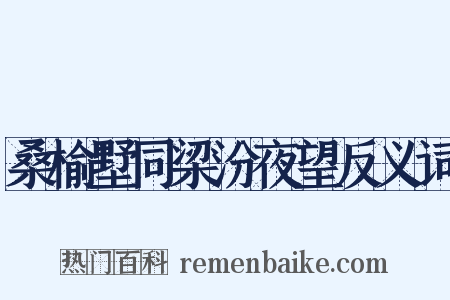 桑榆墅同梁汾夜望反义词是什么意思的图片